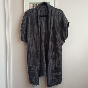 BCBGMaxAzria Gray Open-Front Cardigan